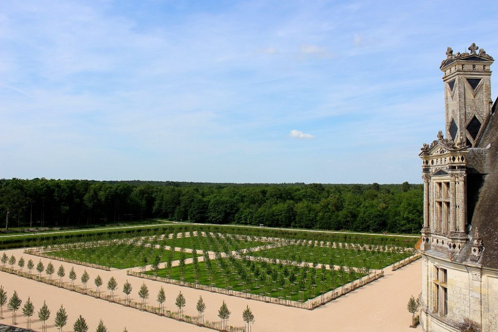 Les jardins du château de Chambord. 