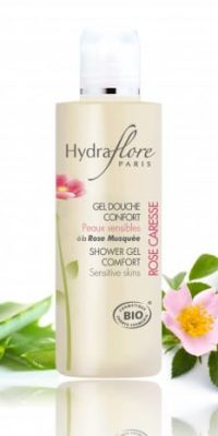 gel-douche-confort-bio-rose-caresse-hydraflore only laurie