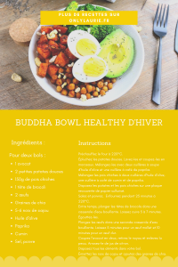 Fiche recette pour réaliser un buddha bowl healthy. 