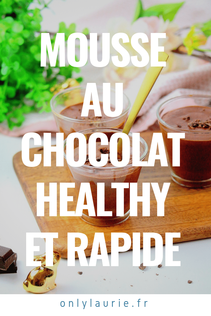 mousse au chocolat healthy et rapide. Recette saine et facile. 