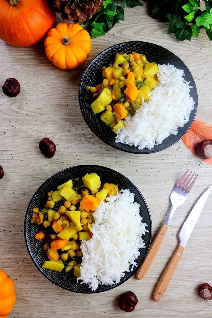 Recette d'un curry végétarien, une recette saine et facile à faire. 