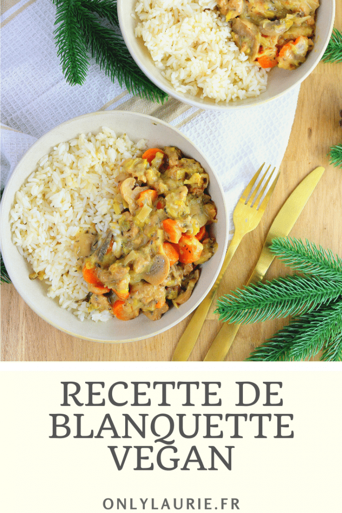 Recette de blanquette végétalienne. Une recette vegan, inspirée de la cuisine française et facile à faire. 
