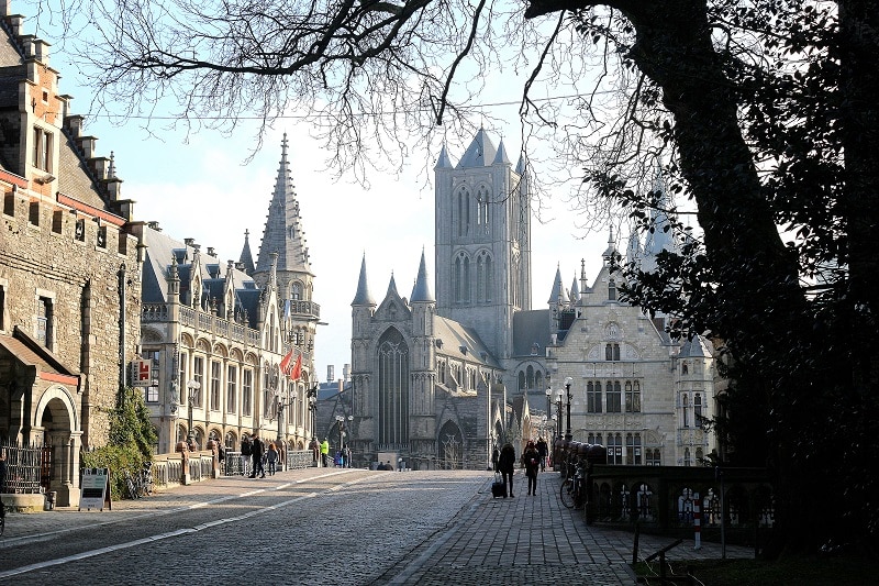 La très jolie ville de Gand en Belgique. 
