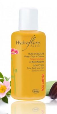 huile-de-beaute-visage-corps-et-cheveux-bio-rose-caresse-hydraflore only laurie