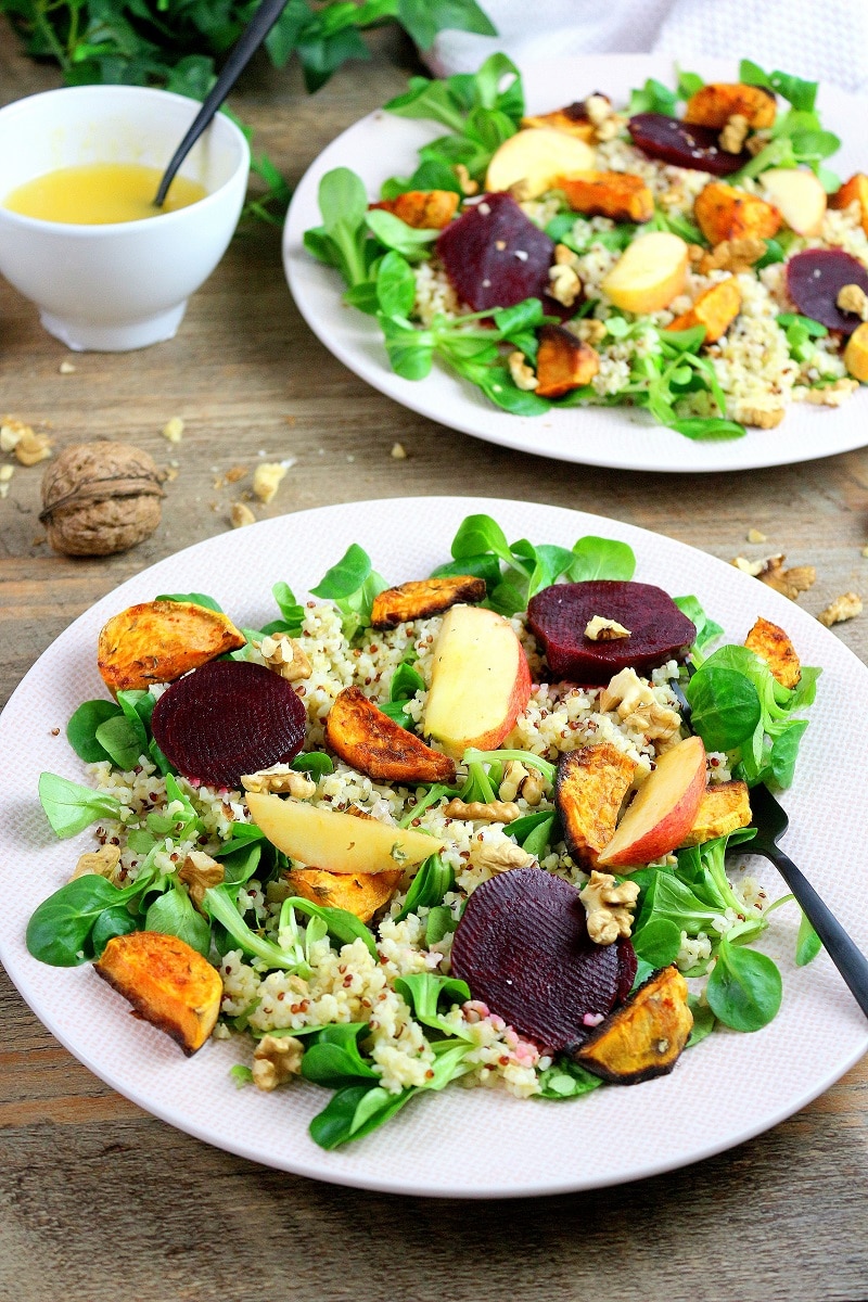 Salade végétarienne à base de quinoa. Une recette healthy et facile à faire.